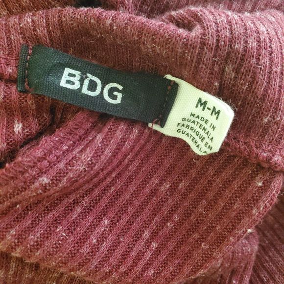 Urban Outfitters BDG Sleeveless Knit Mini Retro Style Dress Burgundy Sz M - Picture 4 of 5